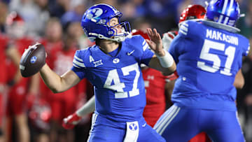 BYU Cougars quarterback Bear Bachmeier (47)