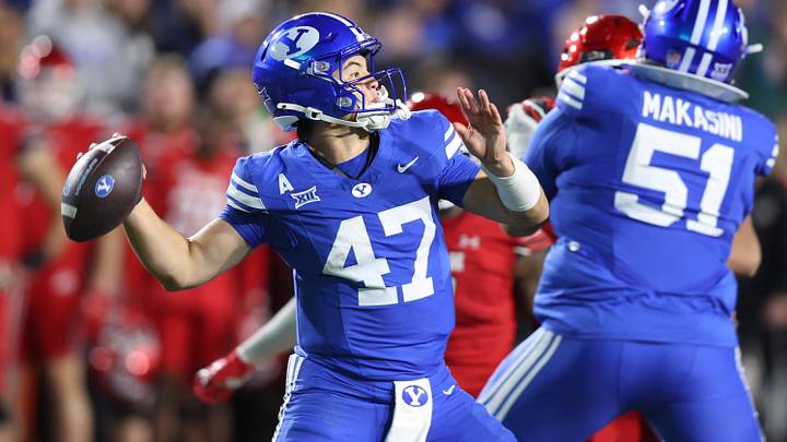 BYU Cougars quarterback Bear Bachmeier (47)