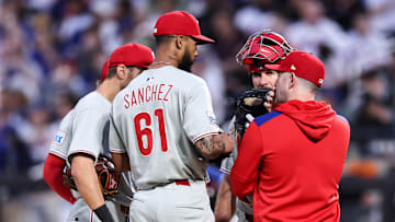 Cristopher Sánchez labored his way through two innings of work in New York.