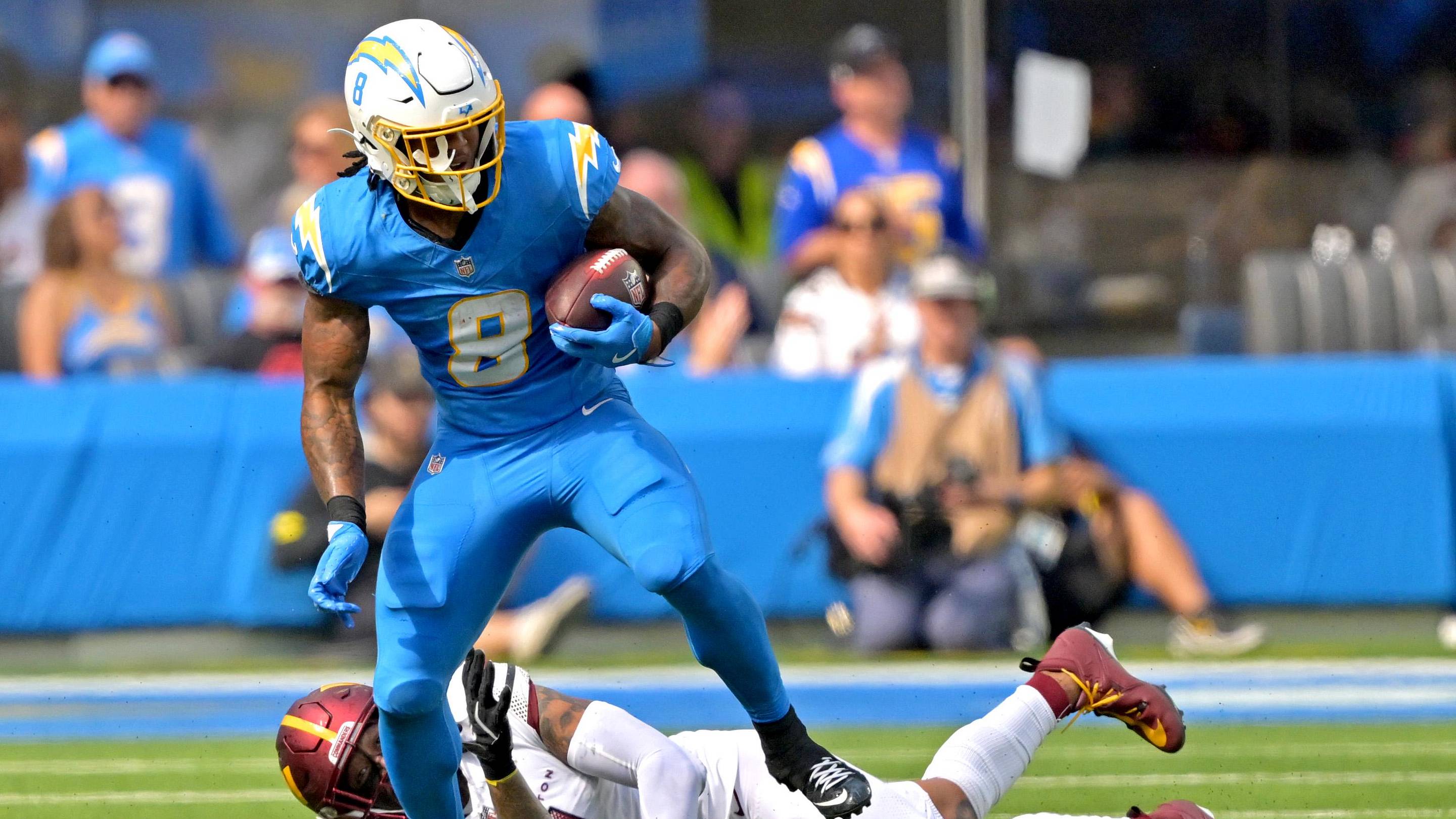 Video of Omarion Hampton back on field has Chargers fans wondering about RB workload