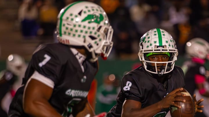 Ashbrook football hosted Kings Mountain on Oct. 10, 2025 in Gastonia. The Green Wave won, 43-7.