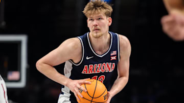 Arizona Wildcats forward Henri Veesaar (13) will have a huge height advantage against Akron in the NCAA Tournament.