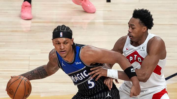 Paolo Banchero hopes to lead the Orlando Magic to a win streak as they take on the Toronto Raptors in a critical matchup in the Eastern Conference playoff race.