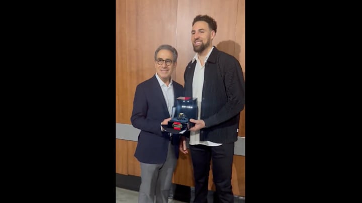 Dr. Richard Ferkel and Klay Thompson after the Mavericks-Lakers game on Feb. 25, 2025. Dr. Richard Ferkel and Klay Thompson after the Mavericks-Lakers game on Feb. 25, 2025.