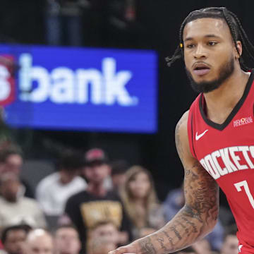 Baltimore native and Archbishop Spalding grad Cam Whitmore (7) has been traded by the NBA's Houston Rockets to Washington Wizards, close to his hometown.