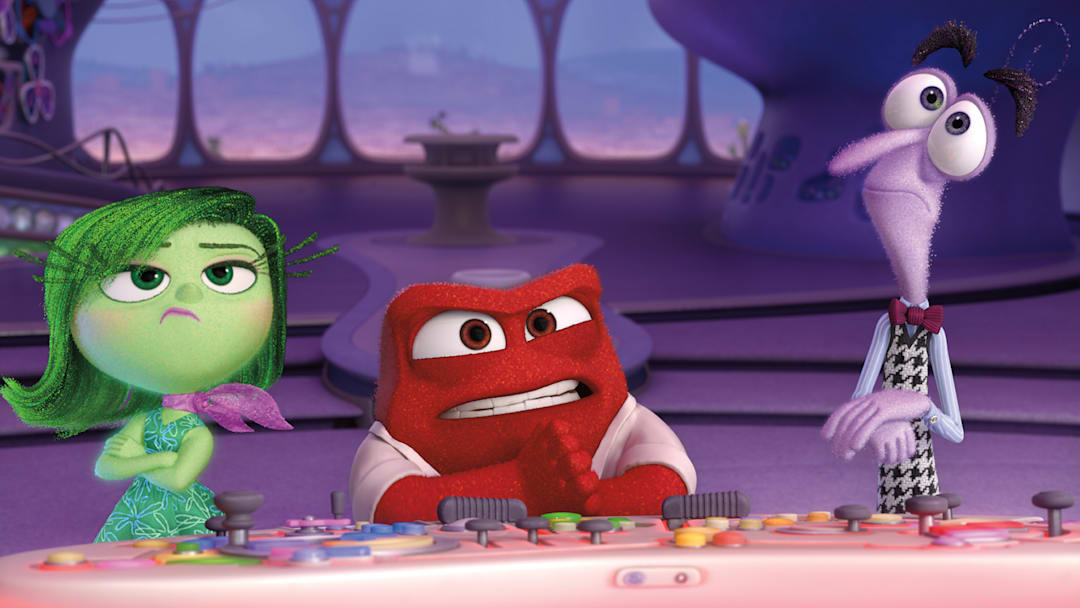 INSIDE OUT - When Riley's family relocates to a scary new city, the Emotions are on the job, eager to help guide her through the difficult transition. But when Joy and Sadness are inadvertently swept into the far reaches of Riley's mind - taking some of her core memories with them - Fear, Anger and Disgust are left reluctantly in charge. Joy and Sadness must venture through unfamiliar places - Long-Term Memory, Imagination Land, Abstract Thought and Dream Productions - in a desperate effort to