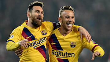 Arthur Melo y Lionel Messi, cuando eran compañeros en el FC Barcelona