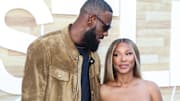 Los Angeles Premiere Of Netflix’s Hustle American professional basketball player LeBron James and wife Savannah James.