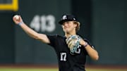 Jul 1, 2024; Phoenix, AZ, USA; Westminster High School infielder Easton Masse during the Perfect Game National Showcase high school baseball game at Chase Field. Mandatory Credit: Mark J. Rebilas-Imagn Images