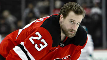 New Jersey Devils left wing Kurtis MacDermid (23). Mandatory Credit: John Jones-Imagn Images