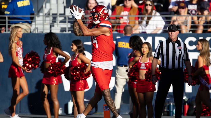 Arizona Wildcats wide receiver Tetairoa McMillan Arizona Wildcats wide receiver Tetairoa McMillan