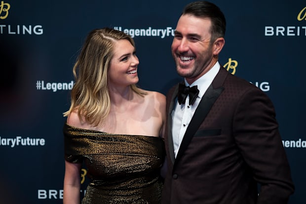 Kate Upton and Justin Verlander at the Breitling Celebrates The North American Stopover of its Global Roadshow