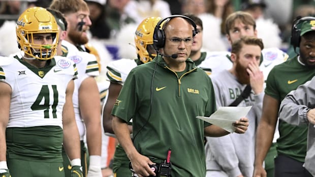 Dave Aranda coaches Baylor in its 2024 bowl gam