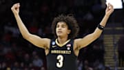Vanderbilt Commodores guard Tyler Tanner (3) reacts in the second half against the St. Mary's Gaels at Rocket Arena.
