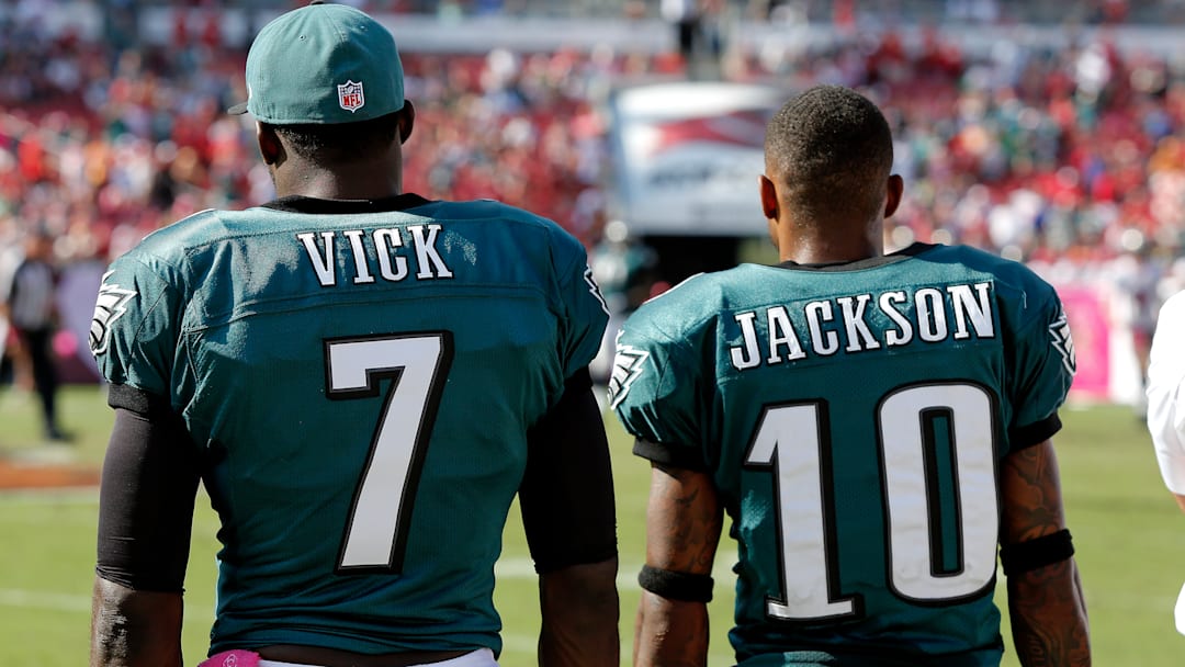 DeSean Jackson (R), Michael Vick (L), Philadelphia Eagles