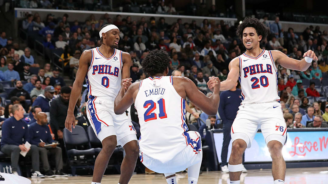 Tyrese Maxey, Joel Embiid, Jared McCain