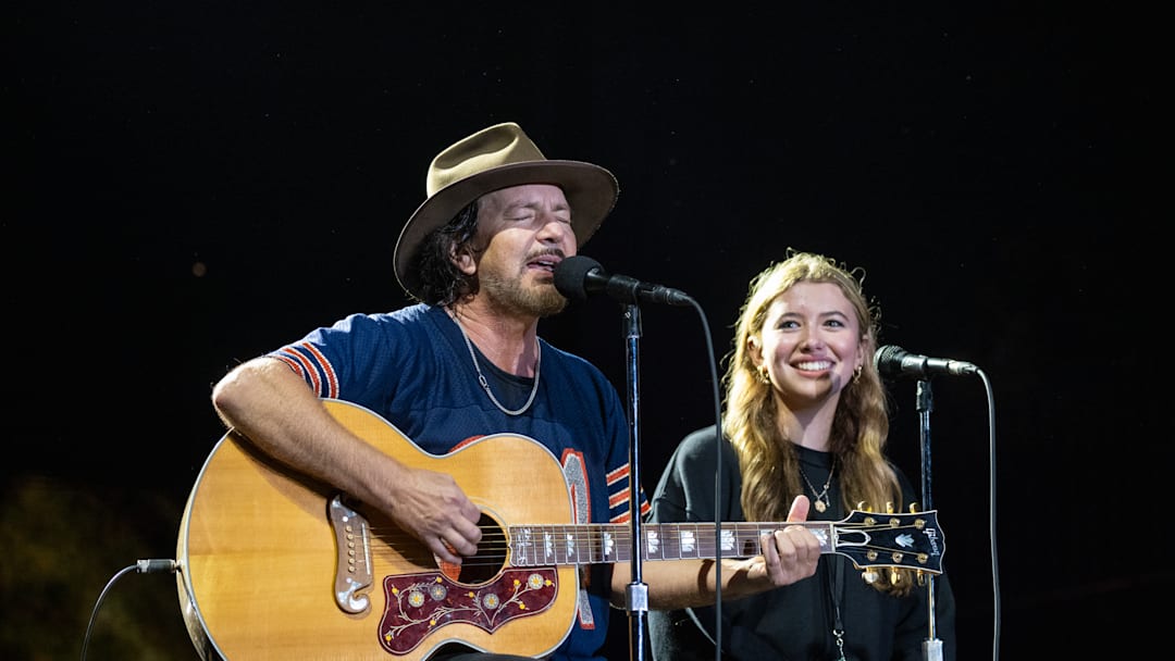 Eddie Vedder, Harper Vedder at 2024 Ohana Music Festival