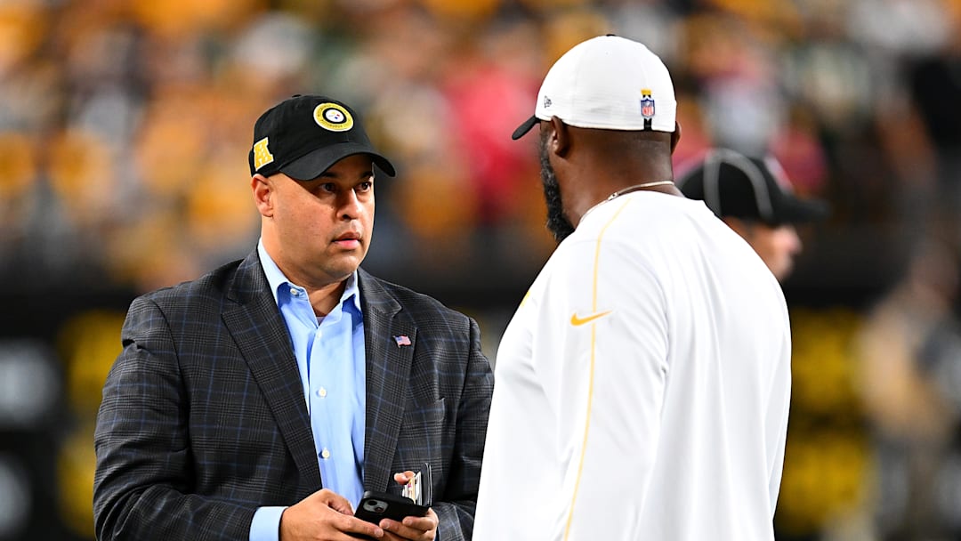 Pittsburgh Steelers head coach Mike Tomlin, GM Omar Khan Pittsburgh Steelers head coach Mike Tomlin, GM Omar Khan