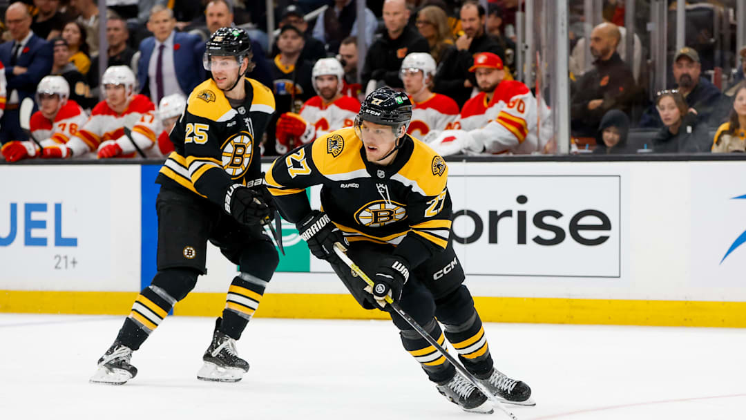 Hampus Lindholm of the Boston Bruins