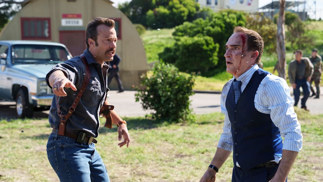 "Rule 13" -- Coverage of the CBS Original Series NCIS: ORIGINS, scheduled to air April 28 (9:00-10:00 PM, ET/PT) on the CBS Television Network. Pictured L to R: Kyle Schmid as Mike Franks and Patrick Fischler as NIS Special Agent Cliff Wheeler Photo: Greg Gayne/CBS ©2026 CBS Broadcasting, Inc. All Rights Reserved.