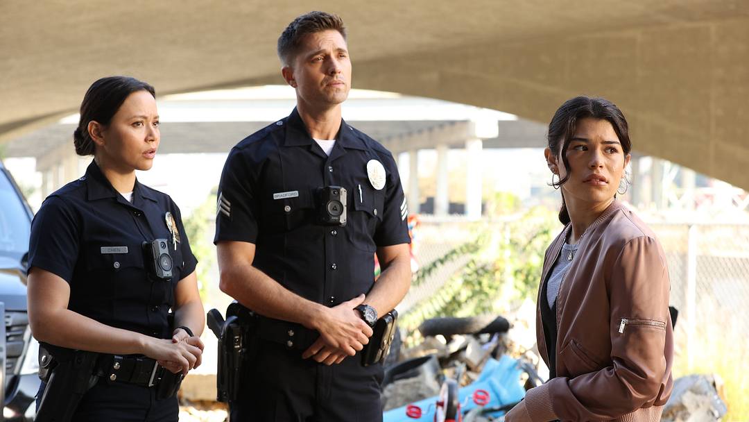 THE ROOKIE - "End Game" - The team must rely on a criminal for his expertise to help take down an even bigger threat. Meanwhile, Officers Chen and Bradford investigate the murder of an unhoused teenager who used to be friends with Tamara, on an all-new episode of "The Rookie," SUNDAY, JAN. 9 (10:00-11:00 p.m. EST), on ABC. (ABC/Raymond Liu)
DYLAN CONRIQUE THE ROOKIE - "End Game" - The team must rely on a criminal for his expertise to help take down an even bigger threat. Meanwhile, Officers Chen and Bradford investigate the murder of an unhoused teenager who used to be friends with Tamara, on an all-new episode of "The Rookie," SUNDAY, JAN. 9 (10:00-11:00 p.m. EST), on ABC. (ABC/Raymond Liu)
DYLAN CONRIQUE
