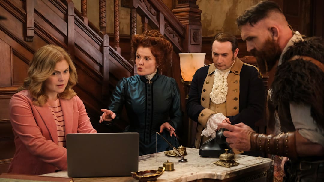 “Thorapy 2: Abandonment Issues” – Thor returns to therapy to work through his angst over being abandoned by his Viking shipmates. Also, Jay’s sister, Bela (Punam Patel), attempts to help him with the restaurant, on the CBS Original series GHOSTS, Thursday, Feb. 6 (8:31-9:01 PM, ET/PT) on the CBS Television Network, and streaming on Paramount+ (live and on demand for Paramount+ with SHOWTIME subscribers, or on demand for Paramount+ Essential subscribers the day after the episode airs)*. Pictured