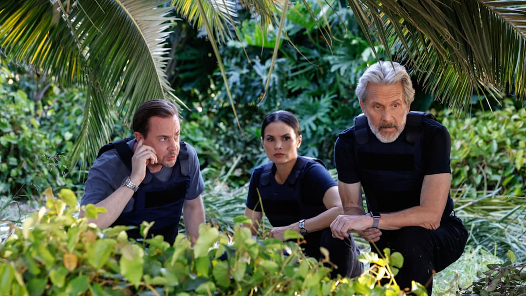 “Prodigal Son (Part I“Prodigal Son (Part II)” – NCIS. Pictured (L-R): Sean Murray as Special Agent Timothy McGee, Katrina Law as NCIS Special Agent Jessica Knight, and Gary Cole as NCIS Special Agent Alden Parker. 