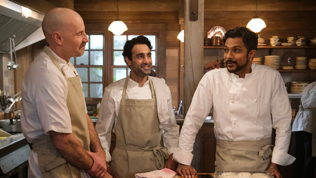 “The Bachelorette Party” – When Alberta’s descendant hosts a bachelorette party at Woodstone Mansion, Alberta becomes suspicious of her fiancé. Also, Jay is excited about a positive review on his restaurant, on the CBS Original series GHOSTS, Thursday, March 6 (8:31-9:01 PM, ET/PT) on the CBS Television Network, and streaming on Paramount+ (live and on demand for Paramount+ with SHOWTIME subscribers, or on demand for Paramount+ Essential subscribers the day after the episode airs)*. Pictured