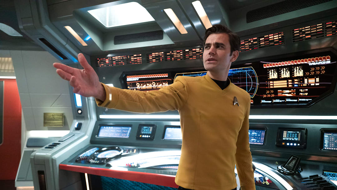 Paul Wesley as James T. Kirk in Star Trek: Strange New Worlds streaming on Paramount+, 2023. Photo Credit: Michael Gibson/Paramount+