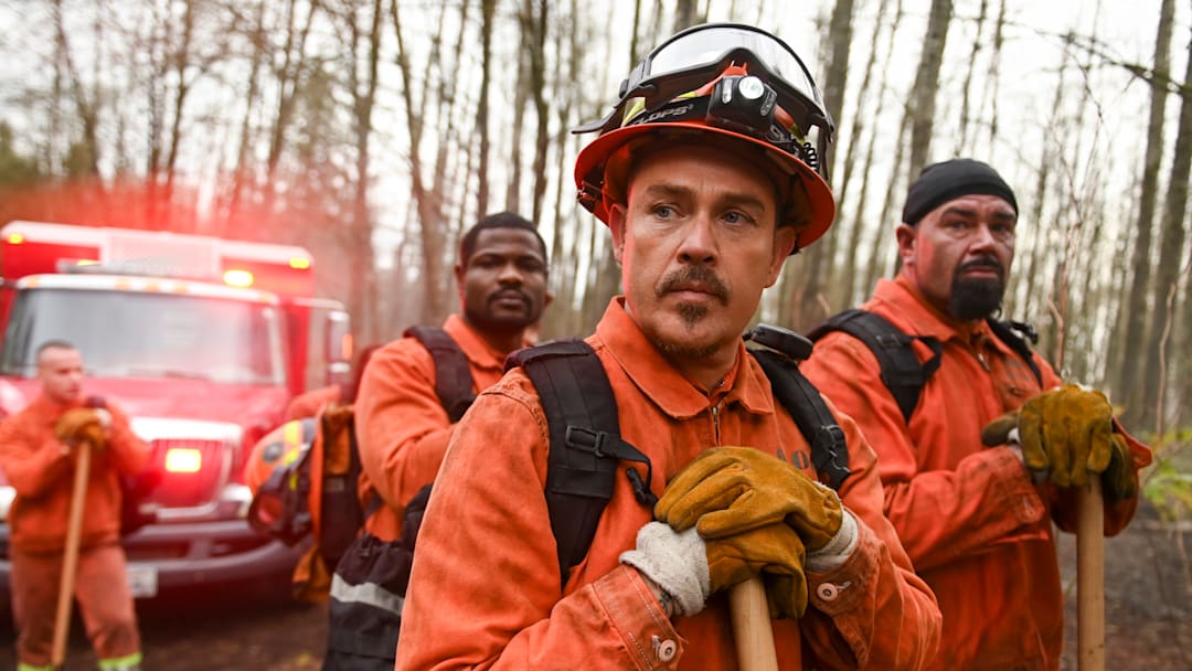 “My Team” – Station 42 responds to a fire in the dugout before the annual county clash baseball rivalry game. Meanwhile, Vince’s ex-girlfriend (Constance Zimmer) returns, on FIRE COUNTRY, Friday, Feb. 28 (9:00-10:00 PM, ET/PT) on the CBS Television Network, and streaming on Paramount+ (live and on-demand for Paramount+ with SHOWTIME subscribers, or on-demand for Paramount+ Essential subscribers the day after the episode airs). Pictured: Kevin Alejandro as Manny Perez. Photo: Sergei Bachlakov/CBS