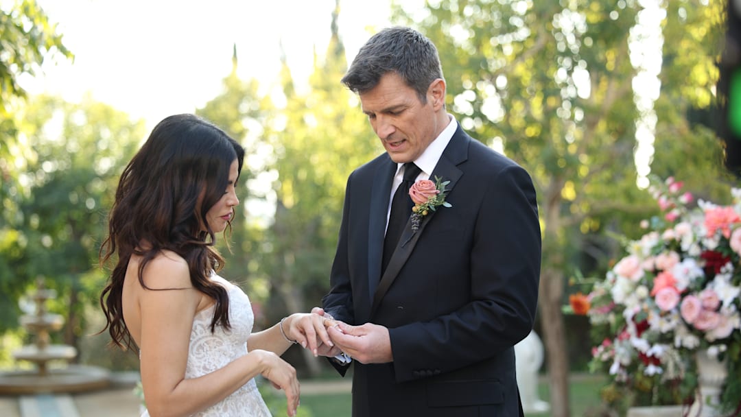 THE ROOKIE - “The Hammer” The team comes together to celebrate John and Bailey’s wedding; meanwhile, Celina discovers a discrepancy in her case, leading to a new discovery. Elsewhere, Lucy and Tim’s relationship is put to the test. TUESDAY, FEB. 27 (9:00-10:00 p.m. EST), on ABC. (Disney/Raymond Liu)
JENNA DEWAN, NATHAN FILLION