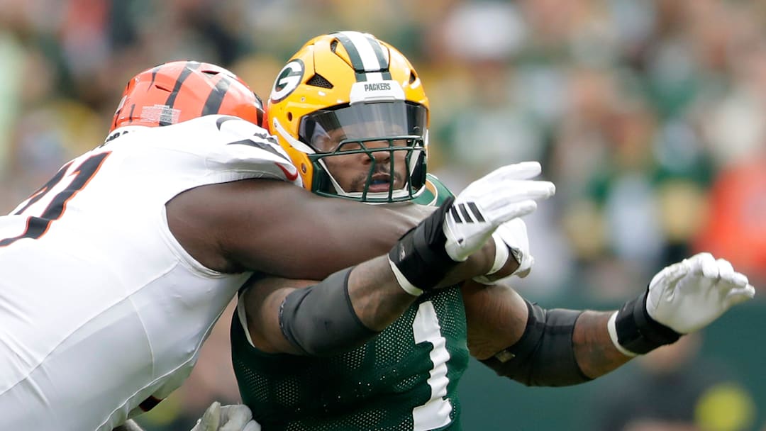 Green Bay Packers defensive end Micah Parsons (1) against the Cincinnati Bengals on Sunday, October 12, 2025, at Lambeau Field in Green Bay, Wis.Green Bay defeated Cincinnati 27-18.
Wm. Glasheen USA TODAY NETWORK-Wisconsin