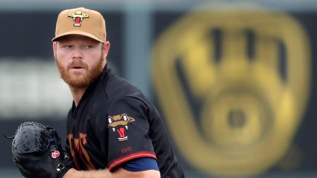 Milwaukee Brewers’ pitcher Brandon Woodruff during a rehabilitation start, following shoulder surgery in November 2023, with the Wisconsin Timber Rattlers on Friday, April 18, 2025, at Neuroscience Group Field at Fox Cities Stadium in Grand Chute, Wis.
Wm. Glasheen USA TODAY NETWORK-Wisconsin