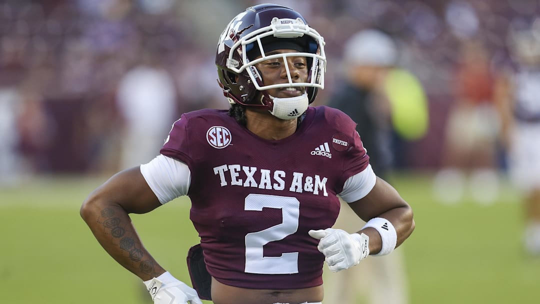 Texas A&M wide receiver Chase Lane before a game against the Alabama Crimson Tide.