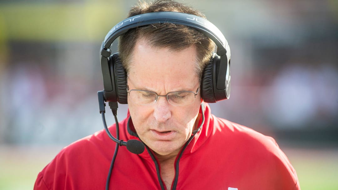 Indiana Head Coach Curt Cignetti during the Indiana versus Wisconsin football game at Memorial Stadium on Saturday, Nov. 15, 2025.