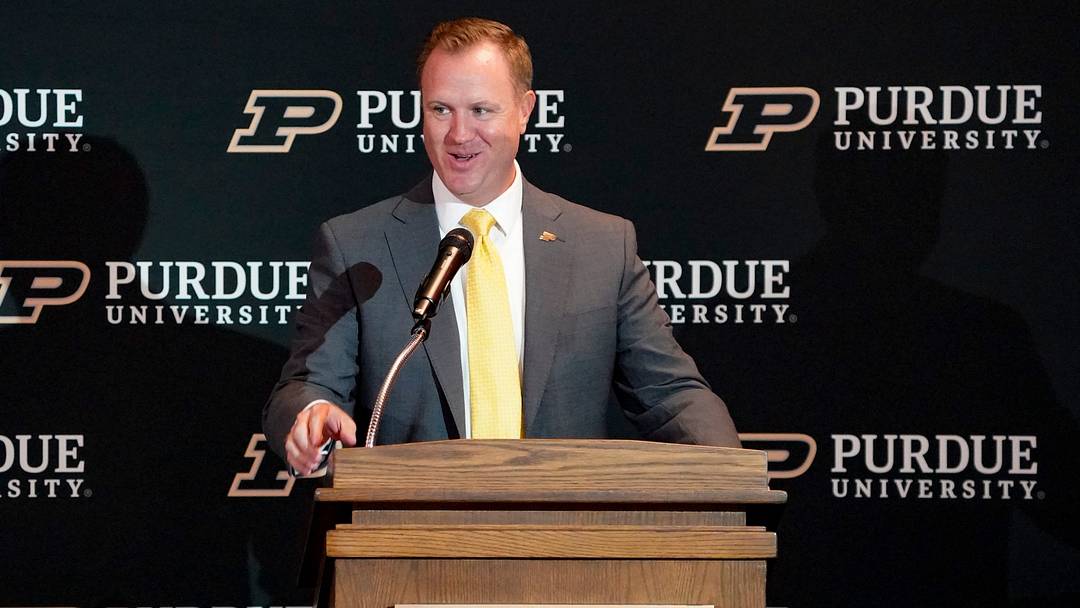 Tommy McClelland is announced as the new Purdue Athletic Director at Purdue University on Thursday, Aug. 6, 2026, in West Lafayette Ind. Tommy McClelland is announced as the new Purdue Athletic Director at Purdue University on Thursday, Aug. 6, 2026, in West Lafayette Ind.