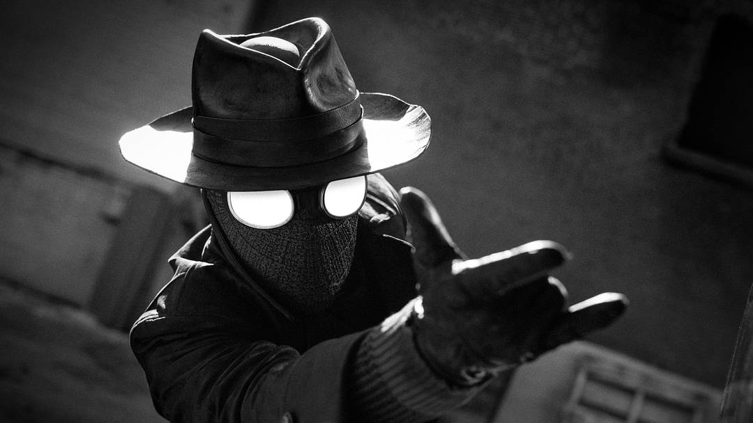 “The Spider” (Nicolas Cage) in a scene from Prime Video’s Spider-Noir