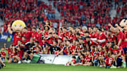 CA Osasuna celebrates qualifying for the European conference...