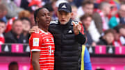 Mathys Tel mit Thomas Tuchel