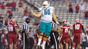 Will McDonald celebrates after a field goal. Louisiana Ragin Cajuns take on Coastal Carolina at