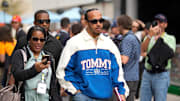 Mercedes AMG Petronas Motorsport driver Lewis Hamilton of Team Great Britain arrives at the Formula 1 Pirelli United States Grand Prix at Circuit of the Americas Friday October 18, 2024.