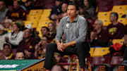 Dec 1, 2024; Minneapolis, Minnesota, USA; Bethune-Cookman Wildcats head coach Reggie Theus reacts during the first half against the Minnesota Golden Gophers at Williams Arena. Mandatory Credit: Matt Krohn-Imagn Images
