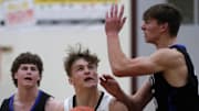 Fox Valley Lutheran High School’s Braden Heiges (23) against Wrightstown High School’s Carter Kinnard (5) during their boys basketball game in Appleton, Wisconsin on Thursday, December 4, 2025. FVL defeated Wrightstown 62-50.
Wm. Glasheen USA TODAY NETWORK-Wisconsin