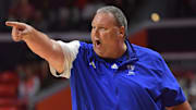 Eastern Illinois Panthers coach Marty Simmons directs his team against Illinois at the State Farm Center. 