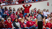 An Indiana fan shows their disappointment during the Indiana versus Illinois women's basketball game at Simon Skjodt Assembly Hall on Thursday, Jan. 16, 2025.