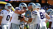 Kansas State Wildcats quarterback Avery Johnson 