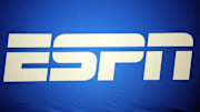 Jan. 4, 2011; New Orleans, LA, USA; ESPN logo prior to the 2011 Sugar Bowl between the Arkansas Razorbacks and the Ohio State Buckeyes at the Louisiana Superdome.
