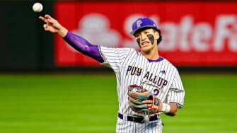 Puyallup senior Mason Pike, SBLive's Washington state all-state baseball player of the year for 2024 and an Oregon State commit, has helped the Vikings maintain a spot inside our top 10.