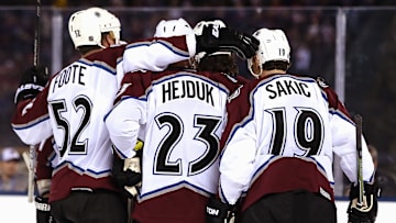 Milan Hejduk, Adam Foote, Joe Sakic