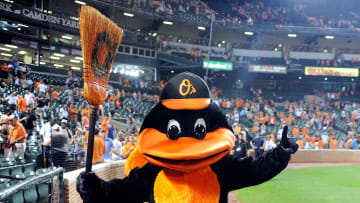 Baltimore Orioles break out the brooms